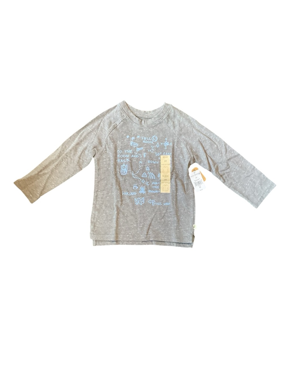 Easy Peasy Heather Gray Long-Sleeve Graphic Tee